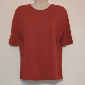 Rust Red Short Sleeve Top